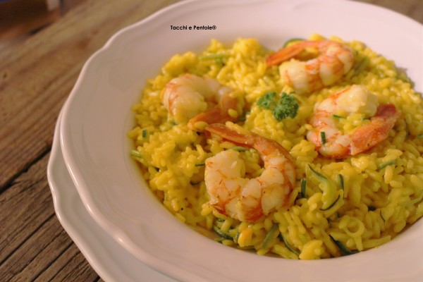 RISOTTO GAMBERI E ZUCCHINE ALLA CURCUMA Tacchi E Pentole